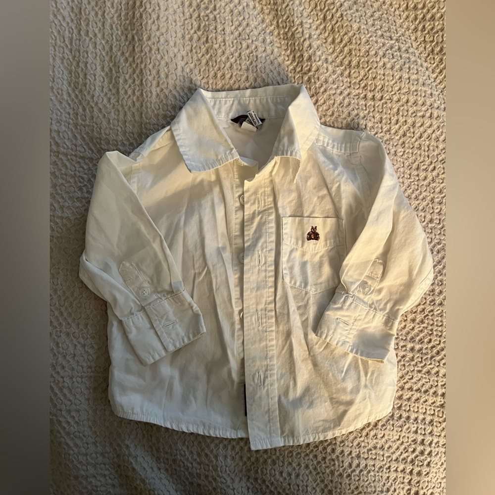 Baby Gap white button down shirt 12-18mo